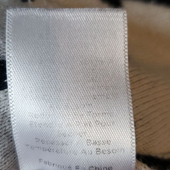 TALBOTS WOMAN BLACK WHITE POLKA DOT COTTON BLEND SWEATER PORTRAIT COLLAR SIZE X - Picture 6 of 12
